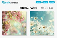 Floral Spring Seamless Digital Paper, Floral Spring Pattern Product Image 1