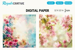 Floral Spring Seamless Digital Paper, Floral Spring Pattern Product Image 1