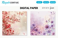 Floral Spring Seamless Digital Paper, Floral Spring Pattern Product Image 1