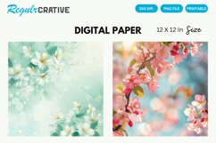 Floral Spring Seamless Digital Paper, Floral Spring Pattern Product Image 1