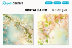 Floral Spring Seamless Digital Paper, Floral Spring Pattern Product Image 1