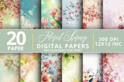 Floral Spring Seamless Digital Paper Bundle Product Image 1