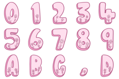 Floral Spring Font Letters Springtime Alphabet ABC SVG PNG Product Image 2