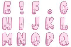 Floral Spring Font Letters Springtime Alphabet ABC SVG PNG Product Image 3