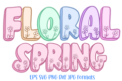 Floral Spring Font Letters Springtime Alphabet ABC SVG PNG by Squeeb Creative