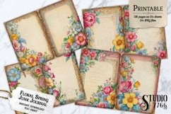Floral Spring Junk Journal Pages Product Image 1
