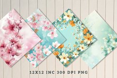 Floral Spring Seamless Digital Paper Bundle Product Image 2