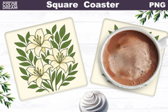 Summer Floral Square Coaster | Spring Flowers Bundle Product Image 6