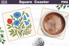 Summer Floral Square Coaster | Spring Flowers Bundle Product Image 23