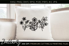 Floral Stems SVG Flower Illustrations T-shirt Mug Pillows Product Image 1