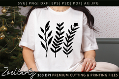 Floral Stems SVG Flower Illustrations T-shirt Mug Pillows Product Image 4