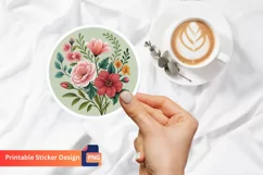 Floral Sticker, Bouquet Sticker, Floral Vinyl Sticker Product Image 1