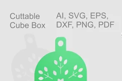 Floral Style Snowflakes Hanging Favor Box Paper Cut Template
