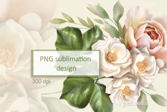 Flower arrangement PNG | Floral Sublimation design Product Image 1