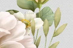 White roses PNG | Floral Sublimation design Product Image 3