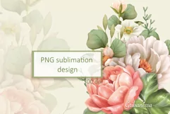 Bouquet with rose PNG | Floral Sublimation design Product Image 1