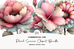 Floral Summer Clipart Sublimation Product Image 1