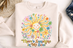 sunshine in my soul, floral sunshine png, inspirational summer, floral sublimation, summer flowers png, positive quote design, summer apparel png, sunshine shirt, flower gift png, summer inspiration