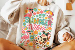 Summer Vibes PNG, Preppy Summer, Beach PNG, Hello Summer PNG Product Image 1