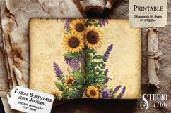 Floral Sunflower Junk Journal Pages Product Image 3