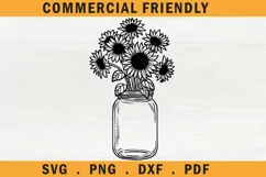 Sunflower teapot svg,kitchen sunflower bouquet in boots svg Product Image 3