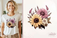 Floral Sunflower Png by Mastilo Designs