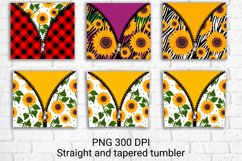 Sunflower tumbler sublimation design wrap 20 Oz Product Image 2
