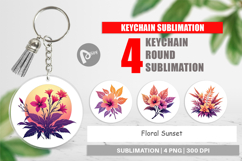 Keychain Sunset Florals Product Image 1
