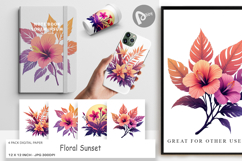 Digital Paper Sunset Florals Product Image 1