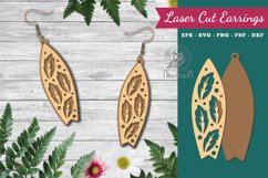 Floral Surfboard Laser Cut Earrings Product Image 1
