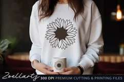 Floral T-shirt SVG Flower Illustration for Mug Pillow Tote Product Image 1