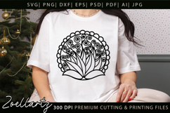 Flower Illustration Abstract Floral SVG Zentangle T-shirt Product Image 6