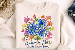 summer vibes png, sunshine bloom, floral summer png, flower sublimation, sunshine design, summer floral shirt, blooming flowers png, garden design, summer gift png, floral t shirt