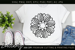 Floral Mandala SVG Cut Files Flower Mandala Illustration Product Image 2
