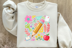 Floral Teacher Pencil PNG Product Image 4