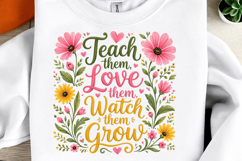 Floral Teacher PNG Product Image 1