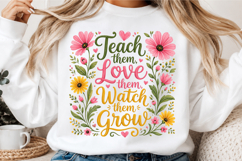 Floral Teacher PNG Product Image 3