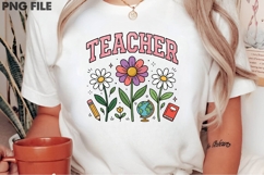 Floral Teacher Sublimation Design Product Image 2