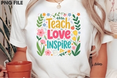 Floral Teacher Sublimation Design Product Image 2