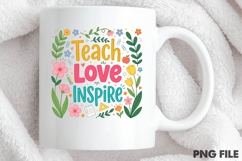 Floral Teacher Sublimation Design Product Image 4