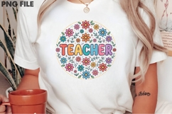 Floral Teacher Sublimation PNG Product Image 2