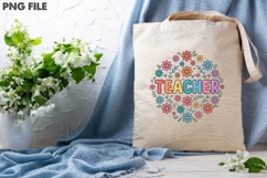 Floral Teacher Sublimation PNG Product Image 3