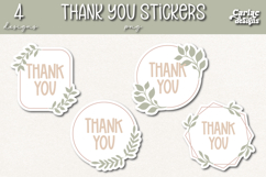 Floral Thank You Printable Stickers
