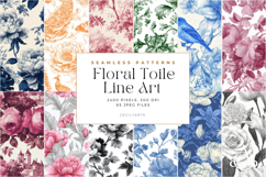 Floral Toile Line Art pattern Product Image 2