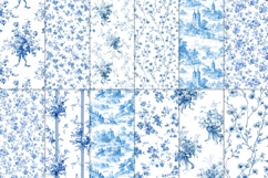 Toile Floral Seamless Patterns Product Image 2