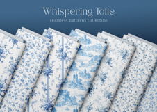 Toile Floral Seamless Patterns Product Image 4