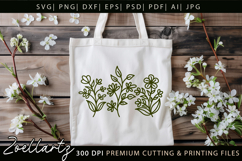 Floral Stems SVG Flower Illustrations T-shirt Mug Pillows Product Image 7