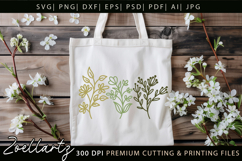 Floral Stems SVG Flower Illustrations T-shirt Mug Pillows Product Image 5