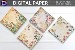 Floral Tree Digital Paper Product Image 1