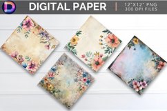 Floral Tree Digital Paper Product Image 1